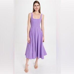 STAUD Lavender Wells Midi Dress SZ 2!